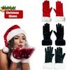 Red Velvet Christmas Gloves Thickened Santa Claus Gloves Fashion Full Finger Gloves  Cosplay Party