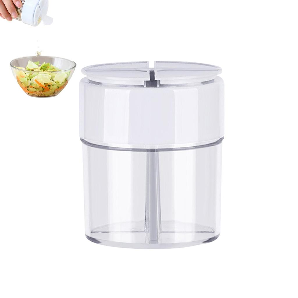 Seasoning Jars Seasoning Container Clear 4 Grid Seasoning Bottles  Outdoor Camping Seasoning Container Kitchen Gadget
