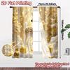 2pcs,Curtains Cute Deer Christmas Gift (2) Chic Light Filtering Curtains Machine Washable Fabric Curtains Decorations For Home