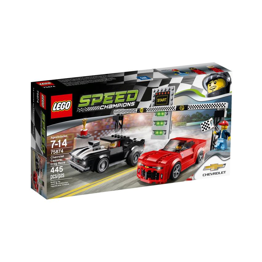 LEGO Speed Super Racing Collection Chevrolet Camaro Drag Race Building Blocks 445pcs 75874