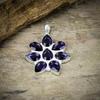 Amethyst Gemstone Handmade 925 Sterling Silver Jewelry Pendant 1.97" M-90