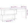 Corner Desk Brown Oak Effect 200 x 50 x 76 cm Particleboard