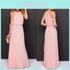 Premium Quality Women Halter Long Maxi Dress For Bridesmaids And Casual Wear