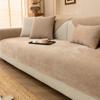 Four Seasons Universal Chenille Sofa Cover Sofa Pad Solid Color Striped Sofa Mat for Living Room Non-Slip L Shaped Couch Cushion