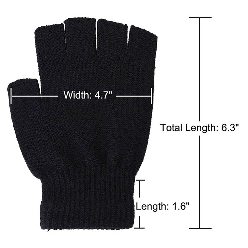 Unisex Skeleton Gloves Luminous Skeleton Gloves Fingerless Gloves Knitted Winter Mittens