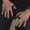 Exaggerated and Domineering Men's Ring Set Hip Hop Hot-Selling Ring Men's Trendy Fashion Personality Jewelry
