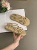 Flat-soled sandals women wear versatile gentle soft-soled beach shoes