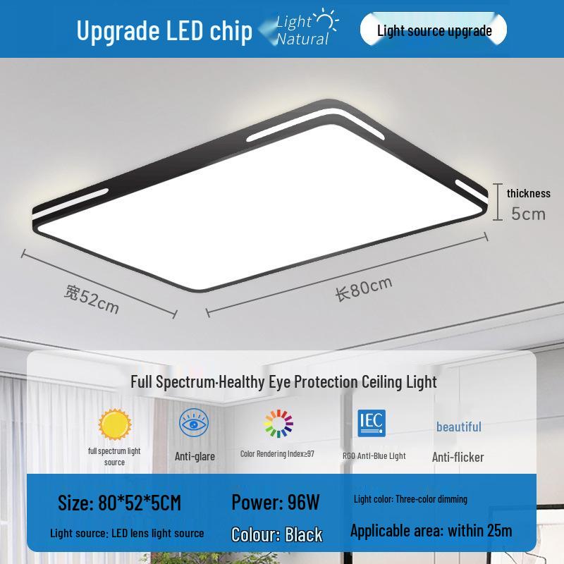 Modern 2025 LED Ceiling Light - Super Bright, Eye-Friendly for Bedroom, Study & Dining Areas