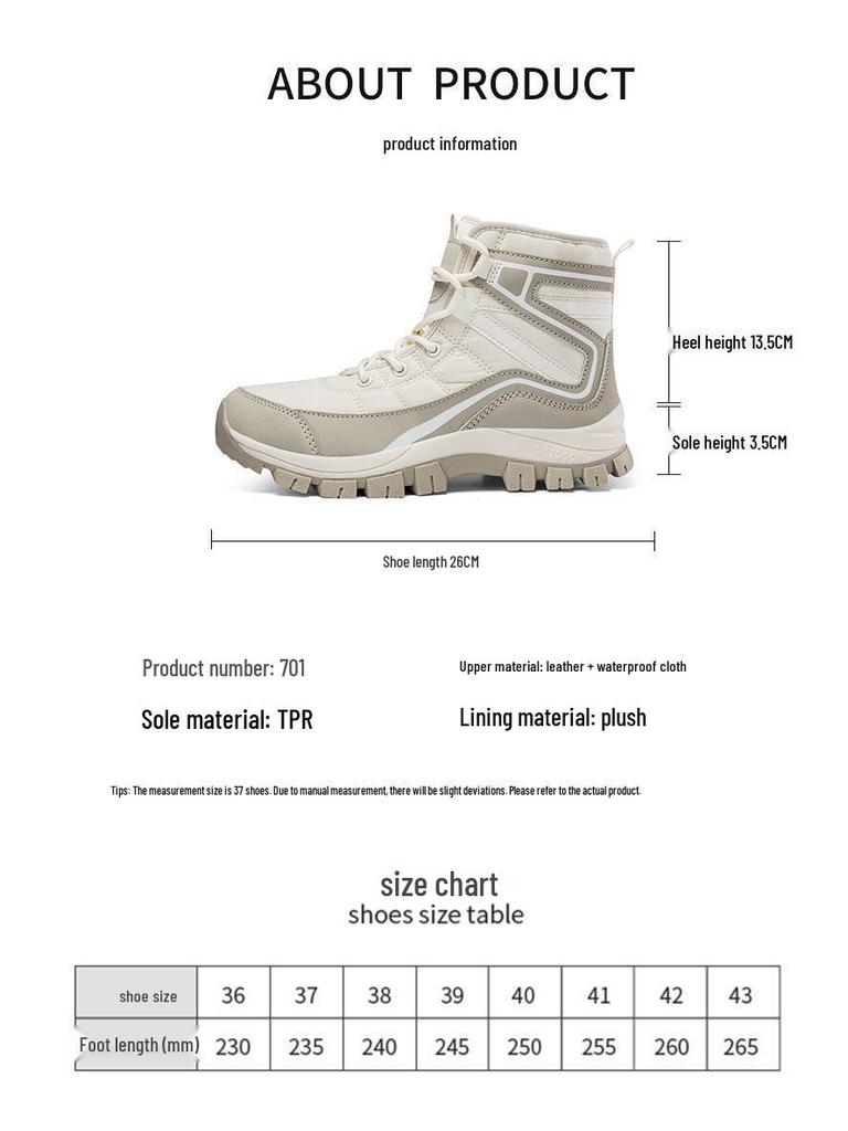 Women's Waterproof Non-Slip Winter Snow Boots with Warm Fleece Lining for Comfortable Outdoor Mountaineering and Skiing