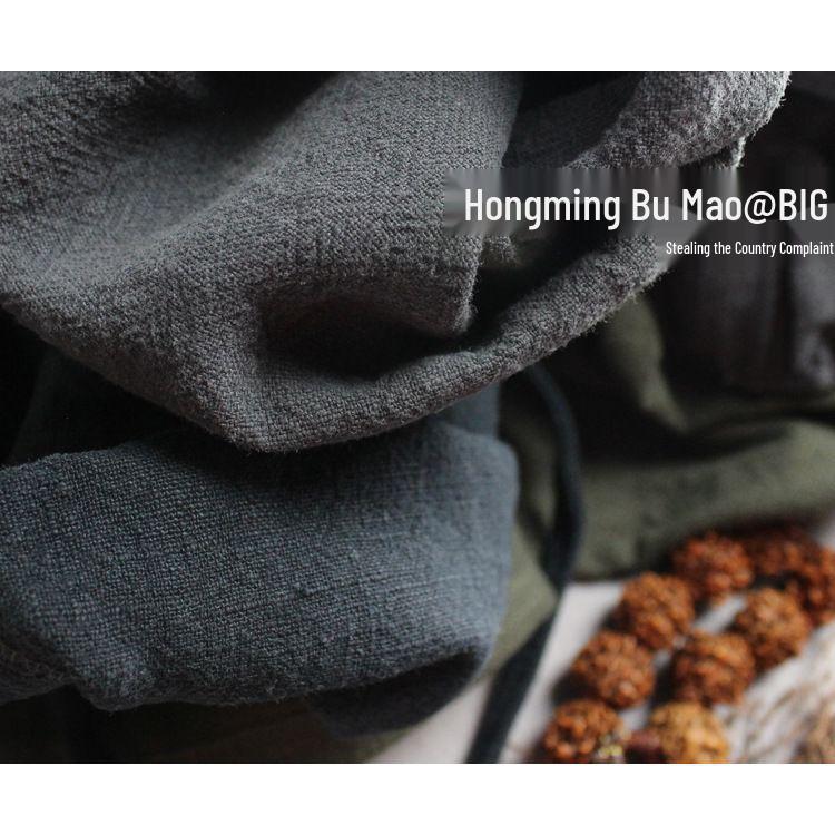 Herren Retro Leinenhemdjacke mit chinesischen Knöpfen – Große Größe für Frühling und Herbst