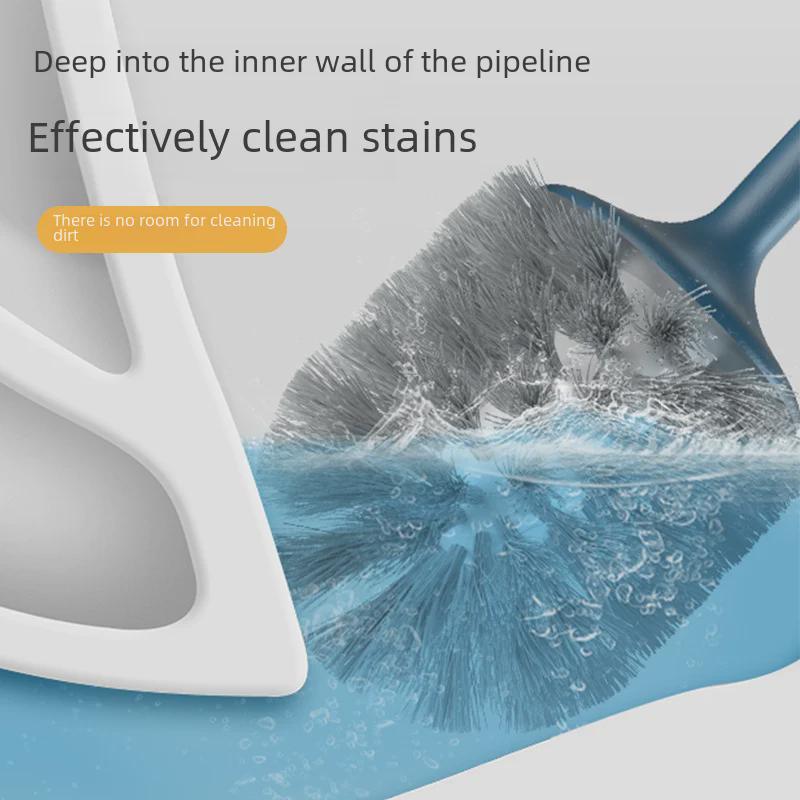 Pig-Themed Toilet Brush Set with Long Handle and Soft Bristles for Efficient Corner Cleaning