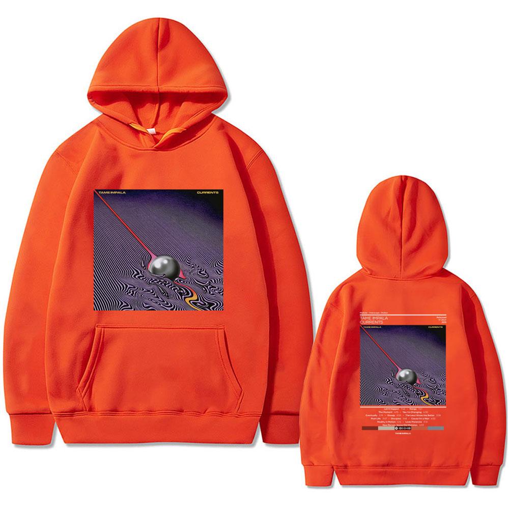Tame Impala Currents Męska bluza z kapturem z nadrukiem dwustronna Bluza z kapturem zespołu Lndie Pop rock Retro moda Bluza