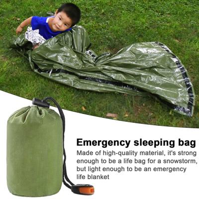 Emergency Sleeping Bag Portable Thermal Blanket Lightweight Waterproof Outdoor Camping Backpacking Hiking Adults Bivvy Sack Survival Gear