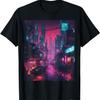 Neon Cyberpunk Cityscape Gaming Vision T-Shirt