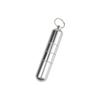 Waterproof Cigarete Case Silver Aluminum Alloy Cigarette Box Pill Toothpick Capsule Holder with Keychain Mens Gift
