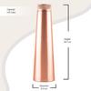 Copper Delight 1000 Bottle, 915 Ml, Lacquer Coating, Curved Bottle,100% Pure Copper, BPA Free, Leak Proof, Office Bottle, Boosts Immunity