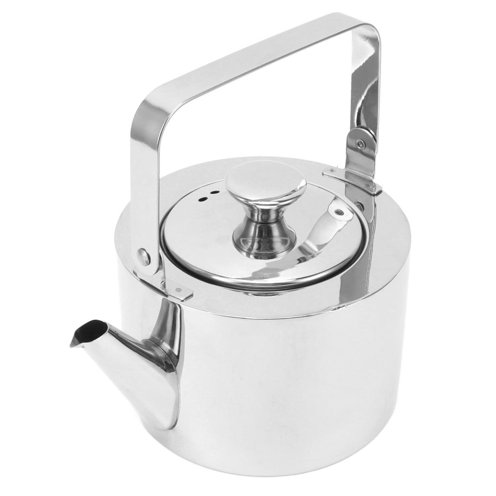 Stainless Steel Tea Kettle with Strainer Thickened Metal Whistling Teapot with Ergonomic Handle for All Stovetop