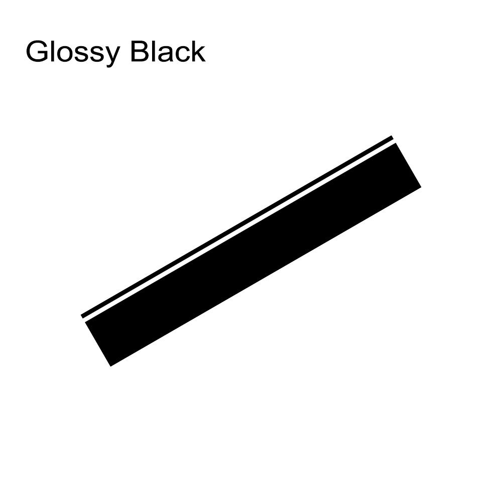 Car Hood Cover Sticker Stylish Stripe Graphics Vinyl Film Trim Decal Auto Bonnet Tuning Accessories Universal Body Decoration Glossy Black