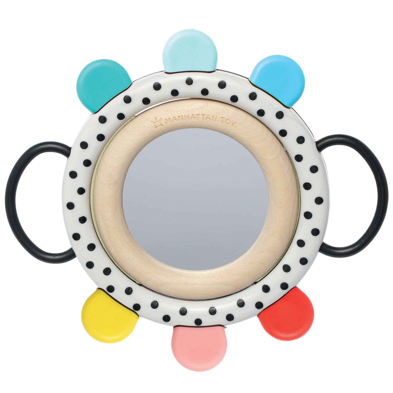 Bornelund Manhattan Toy Wimmer Baby Mirror for babies to grasp and play with (from around 3 months old) MAN353050