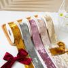 Crushed Velvet Velvet Wired Ribbon 3.8cm Width Gift Wrapping Ribbon  Gift Wrapping Christmas Tree