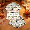 Women's Halloween Print Pajama Set Two-Piece Comfortable Sleepwear