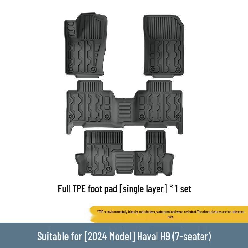 2024 Haval H9 TPE Floor & Trunk Mats with Seat Back Protection