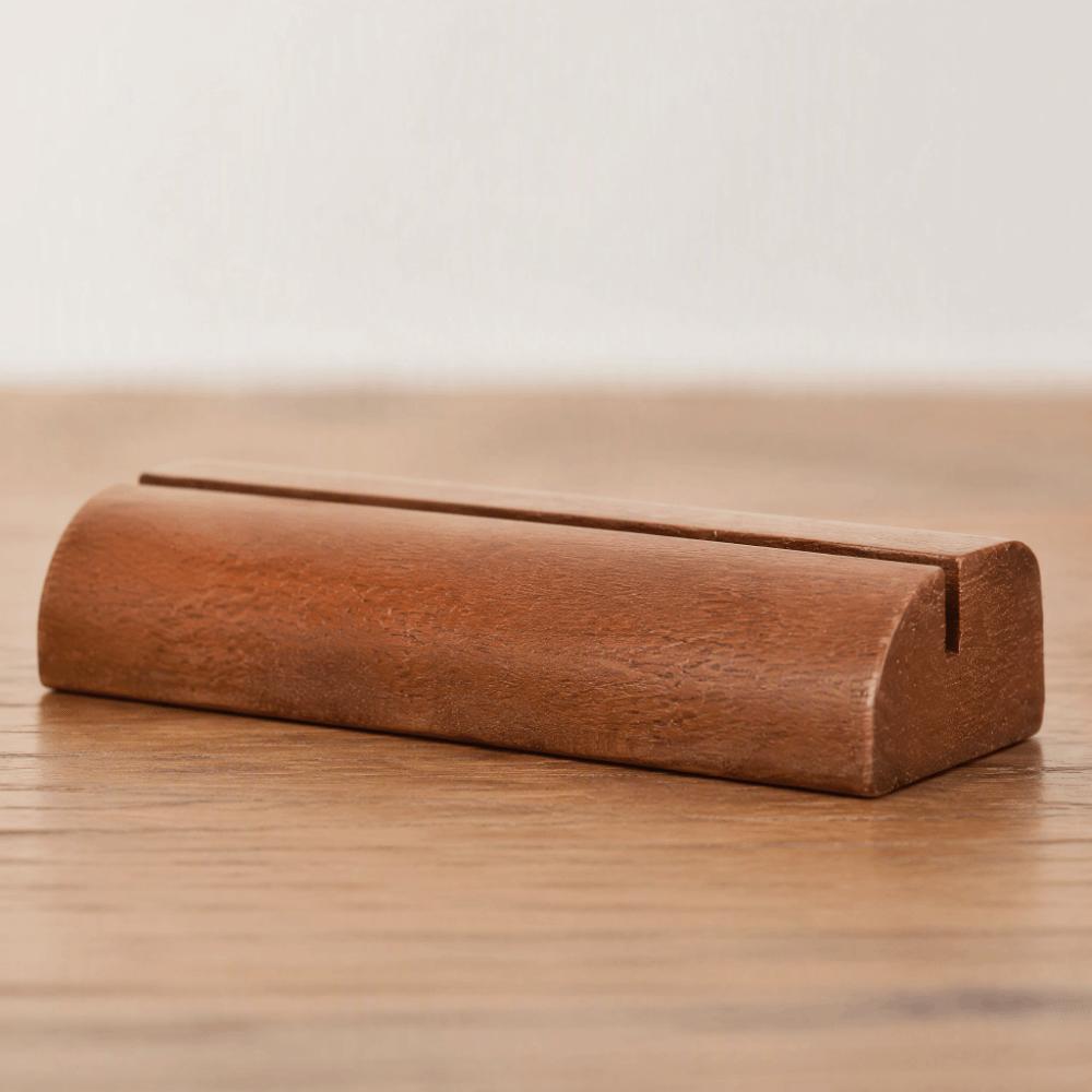 8pcs Desk Supply Wooden Table Number Stands Wooden Business Card Holders  For Exhibition