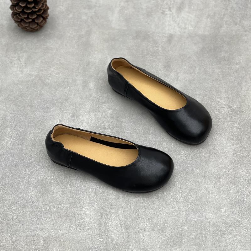 

Новые туфли с круглым носком и неглубоким вырезом для работы, туфли с одинарным носком и женские туфли на плоской подошве 40 чёрный