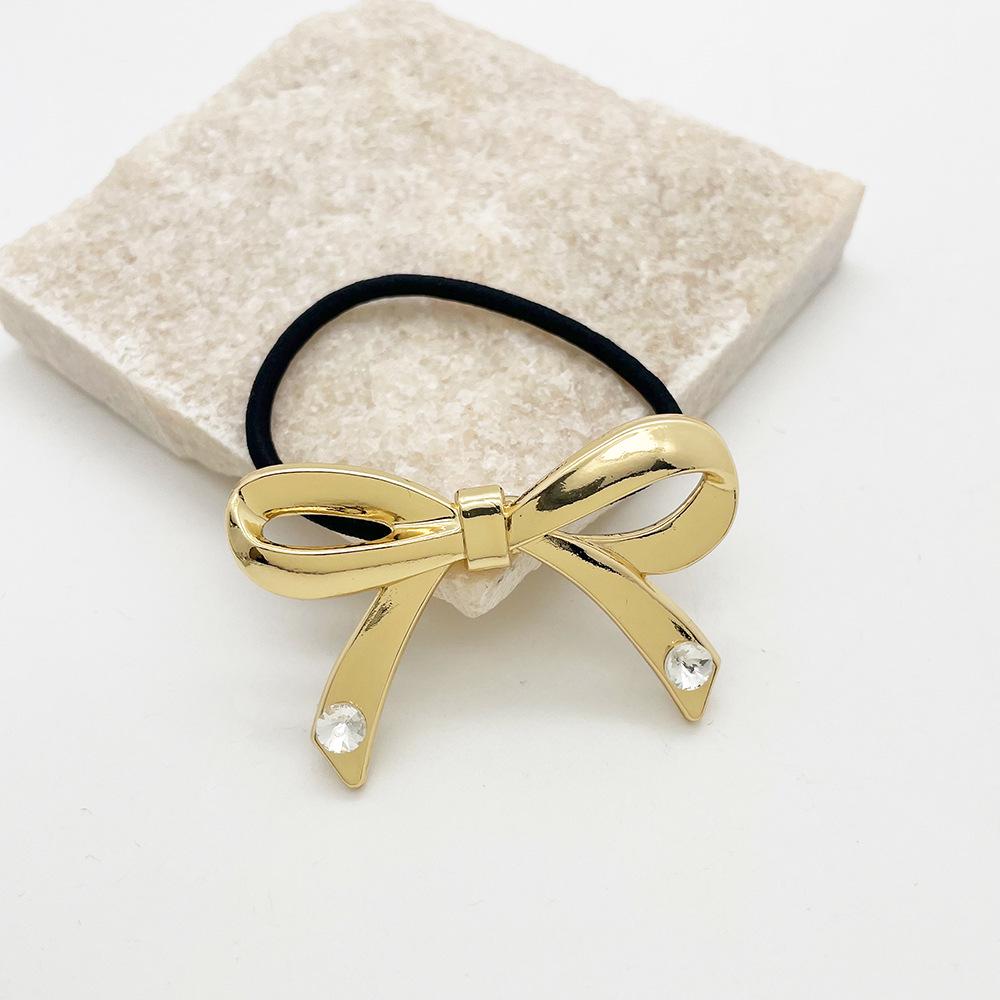 Women s High Elasticity Bow Hair Tie - Fashionable Rubber Band Ponytail Holder
