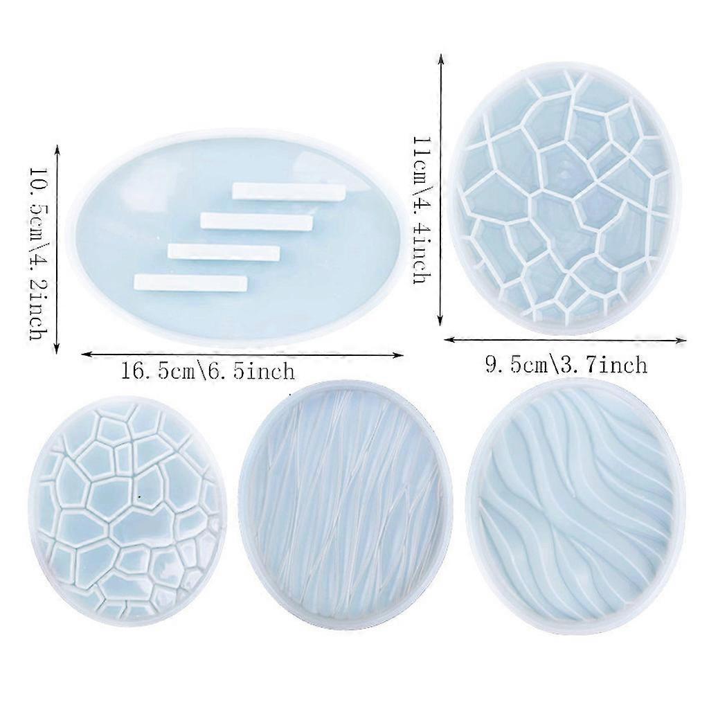 Irregular Tray Coaster Molds and Silicone Epoxy Resin Coaster Holder Molds Used To Make Artificial Agate Pieces Coasters Multicolor