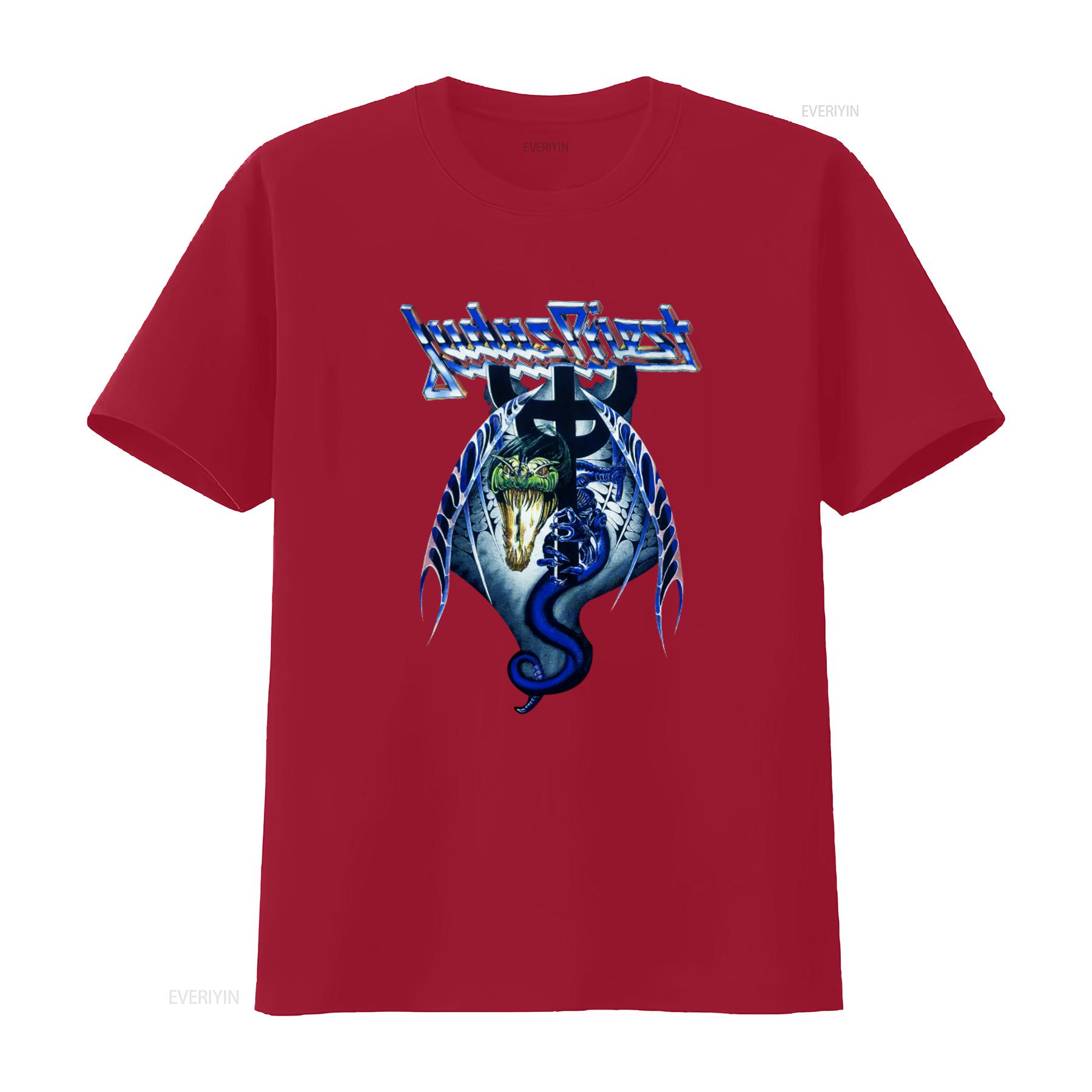 

Vintage Styles Printerval Judas Priest Snake Design Painkiller Tour T Shirt vintage Washed Stretched Top For Everyday Wear S