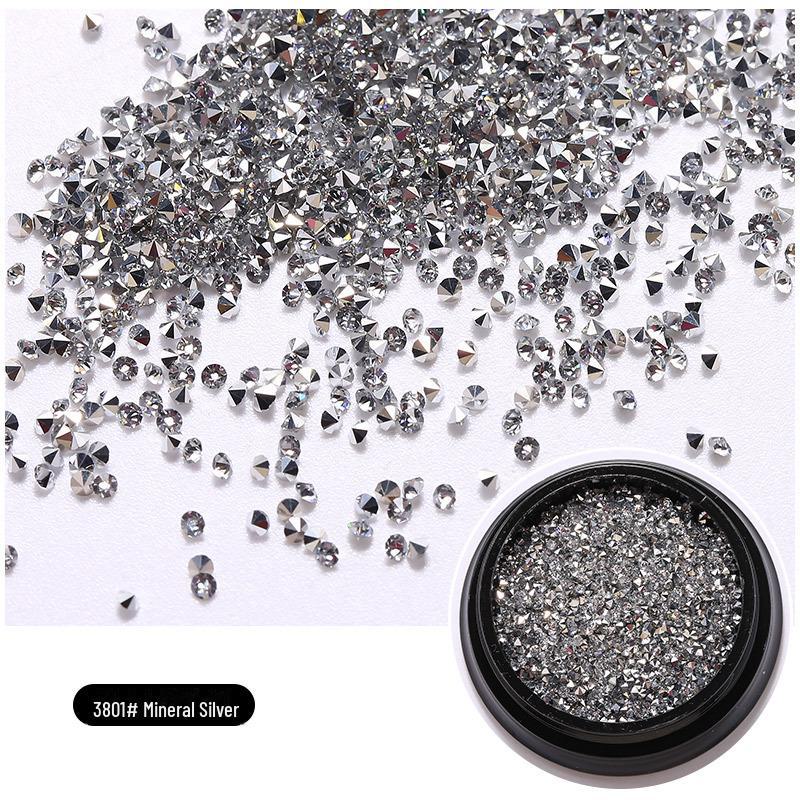 Nail Art Micro-Diamond Jewelry: Super Flash Pointy Crystal Sand Miniestones