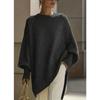2 Autumn and Winter Crew Neck Pullover Knitted Sweater Women's Loose Lazy Style Solid Color Women's Sweater