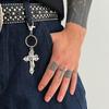 Retro Cross Keychain Pendant Men'S Jeans Key Ring Bag Ornament Hanging Decoration