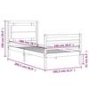 VidaXL Bed Frames and Headboards 100x200 Cm Solid Wood 3194041