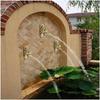 Lion Head Wall Hanging Water Fountain Nozzle Sprinkler Golden Garden Pond Fountain Water Spray Head Watering Outdoor Sculpture Decor Accessories