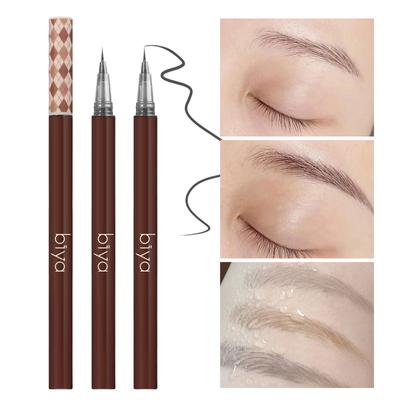 Kredka do brwi w płynie Wodoodporna cienka końcówka tatuaż na brwi ołówek Eyeliner leżący jedwabnik Ultracienki ołówek do brwi
