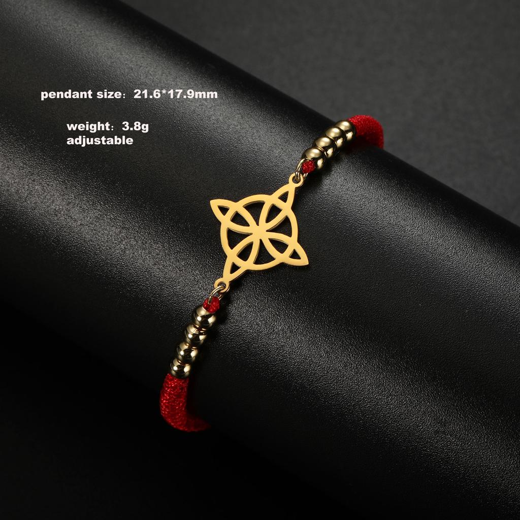 Náramky s kouzelným uzlem pro ženy nudo de bruja Nerezová ocel Amulet čarodějnictví Šťastné náramky Šperky lucky bhudda