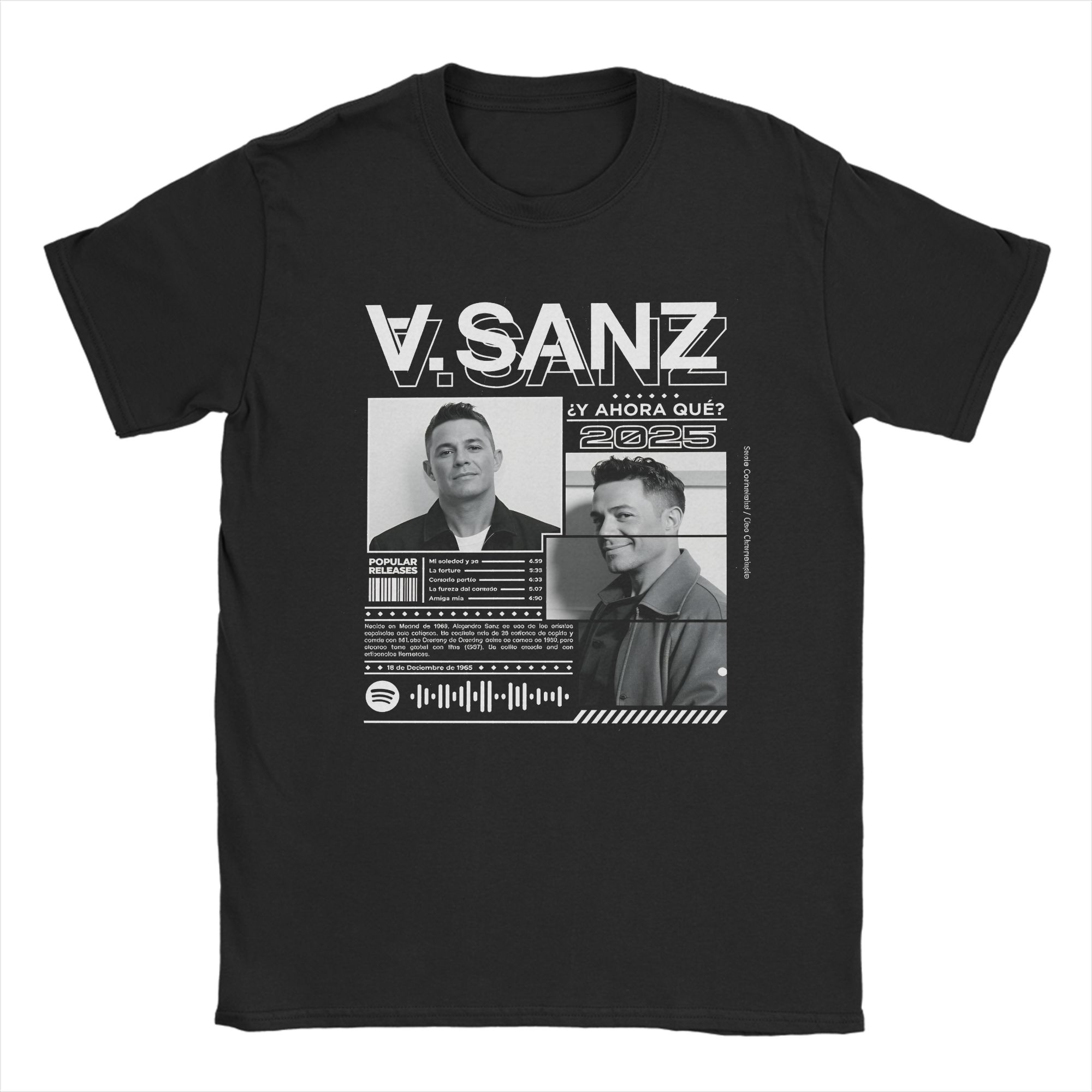 

Singer Alejandro Sanz Pop Music T-Shirt Hip Hop T Shirts Short-Sleeve Streetwear Tshirt Summer 100 Cotton Plus Size 5XL Top Tees S разноцветный
