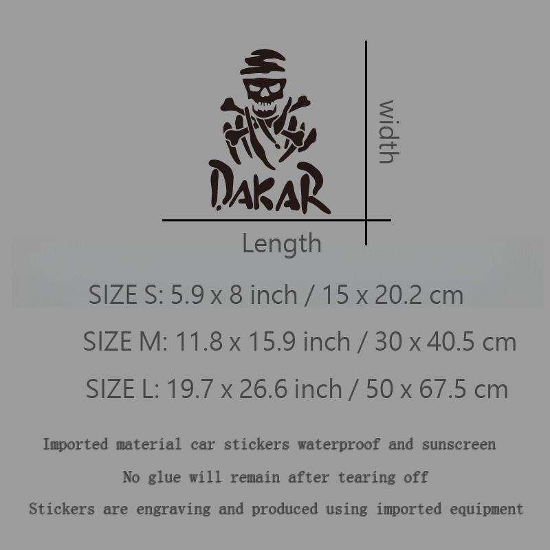Çizgi film hayranları ve sevenler için havalı kuru kafa çerçevesi Dakar yaratıcı&komik çıkartmalar, araba kamyon motosikletler ve dizüstü bilgisayarlar için yüksek kalite