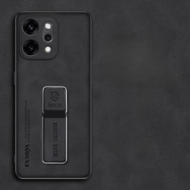 

Чехол для Reno 14F из овчины, кожаный, с магнитной подставкой-держателем, чехол для OPPO Reno 14 Pro 14 F, защитный чехол для беспроводной зарядки Oppo reno14 f чёрный