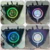 Motorcycle Angel Eye RGB Headlight Wick LED App Control For Yamaha WR 125 X R WR125 X/R  2009–2016 Motocross Modified HeadLamp