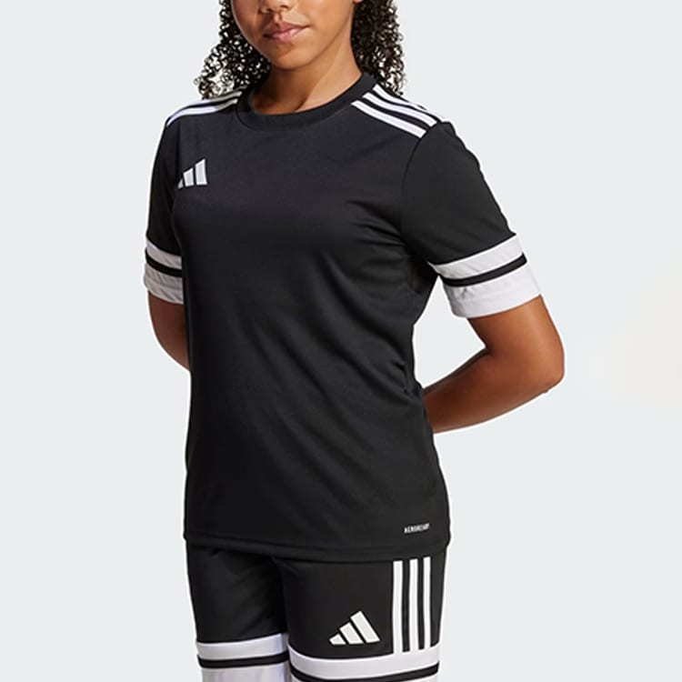 adidas AEROREADY T Shirt Black/White Children Aged 3 7 Years Old JJ0052