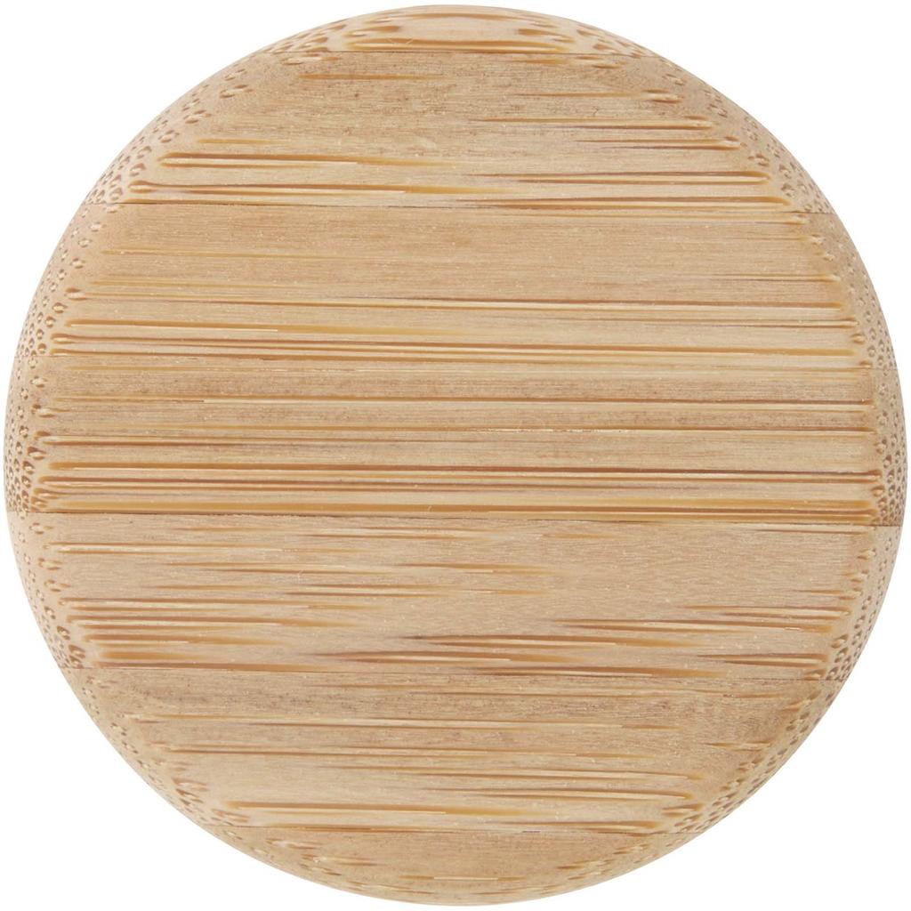 Bottle, Cristal 500 Ml with Handle De Silicona and Lid De Bamboo "Porto" Grey