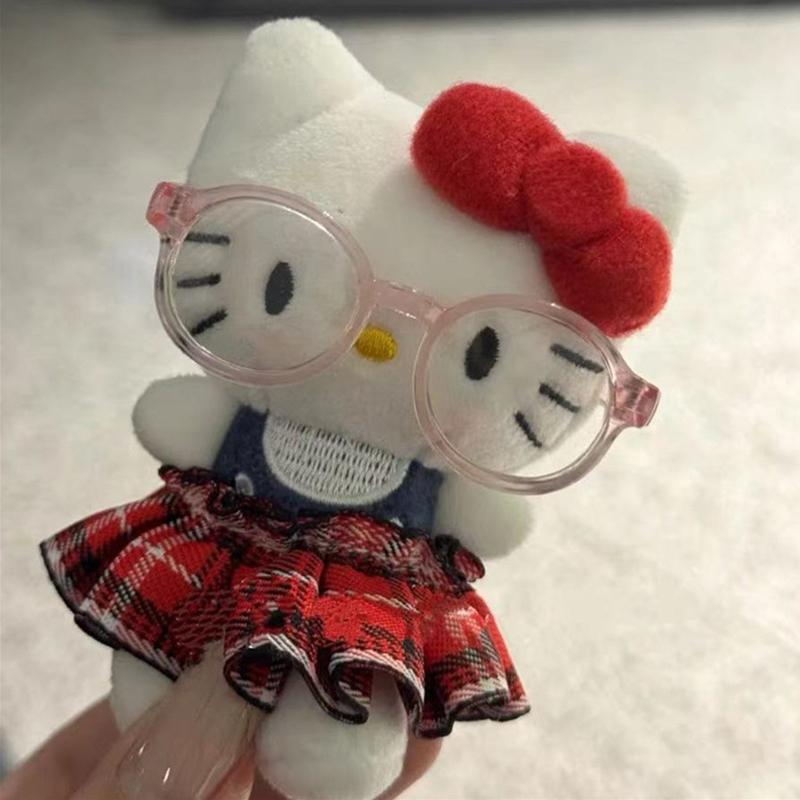 Cartoon Plush Sanrio Hello Kitty Keychain Pendant Cute Stuffed Doll Key Ring Exquisite Creative Backpack Decoration Accessories