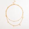 Star Moon Charm Necklace Layering Chain Choker for Women