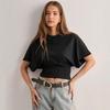 Shemoda Summer All-Matching round Neck Short Sleeve T-shirt Female Street Fashion Loose Leisure Slimming Sexy Tops