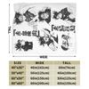 Choso  Knitted blankets Flannel Kaisens Anime Super Soft Throw blanket for Car Sofa Couch Bed Rug