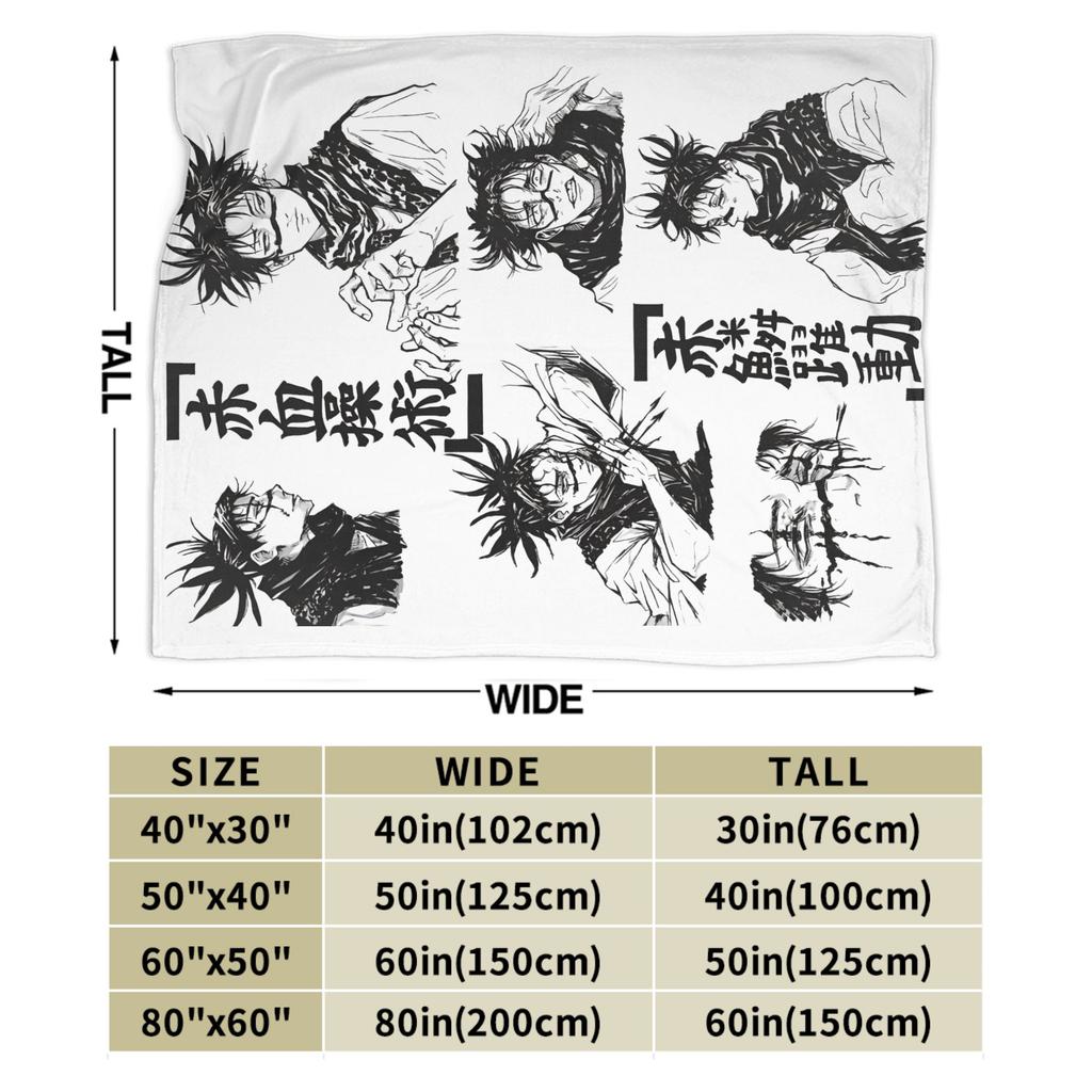 Choso Knitted blankets Flannel Kaisens Anime Super Soft Throw blanket for Car Sofa Couch Bed Rug