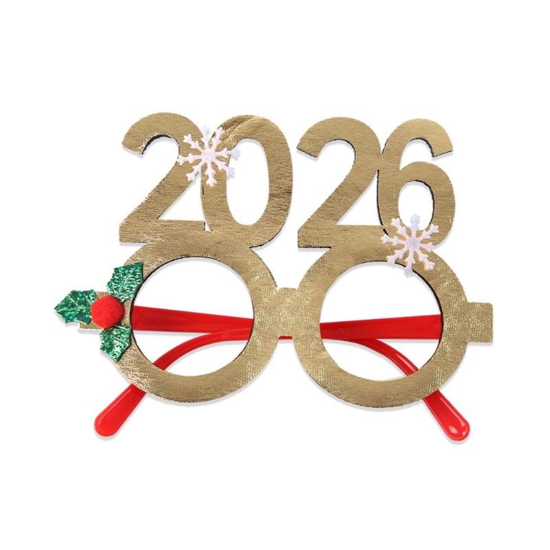 2026 Christmas Eyewear For Costumes Adults Kids Reusable Party Props Foldable Frame Costume Glasses